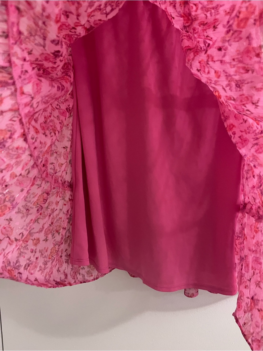 Taylor Pink Floral Ruffle Sundress - Cottagecore Style - Picture 8 of 11